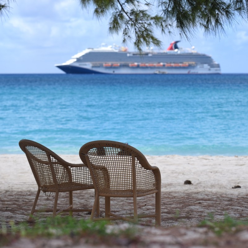 Carnival Magic cruise ship in Half Moon Cay