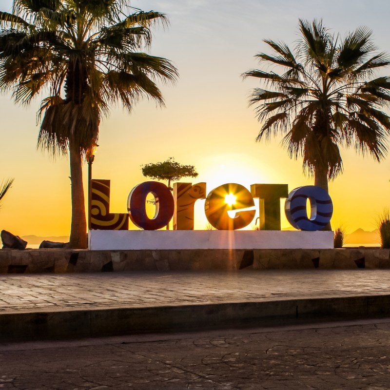 Loreto sign on the Malecon