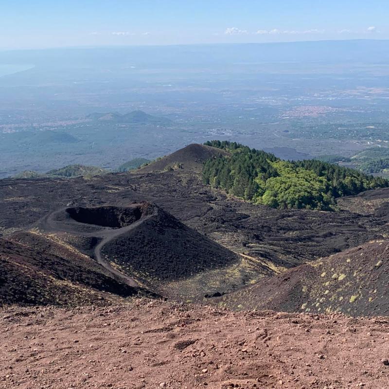 Panorama of Mount Etna in Catania, Sicily