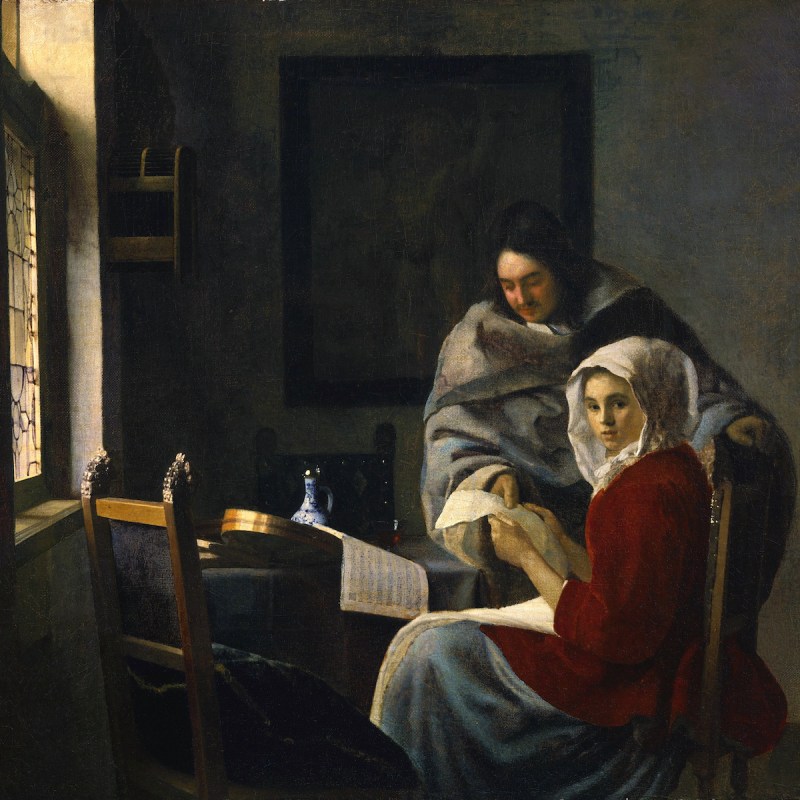 Girl Interrupted at Her Music, Johannes Vermeer,. 1659–61, oil on canvas. The Frick Collection. New York.