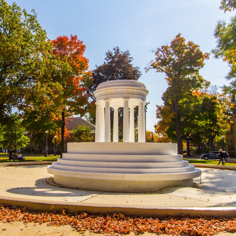 Fountain in downtown Marshall, Michigan