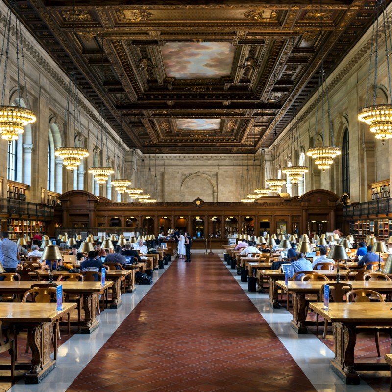 New York City Public Library reading room