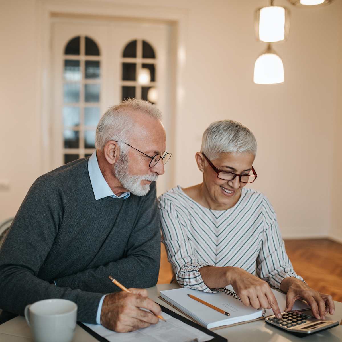 Senior couple and finances