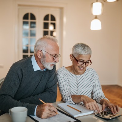 Senior couple and finances