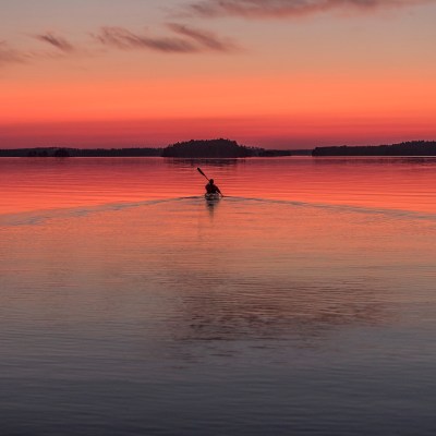 Sunset in the Finnish Lakeland region