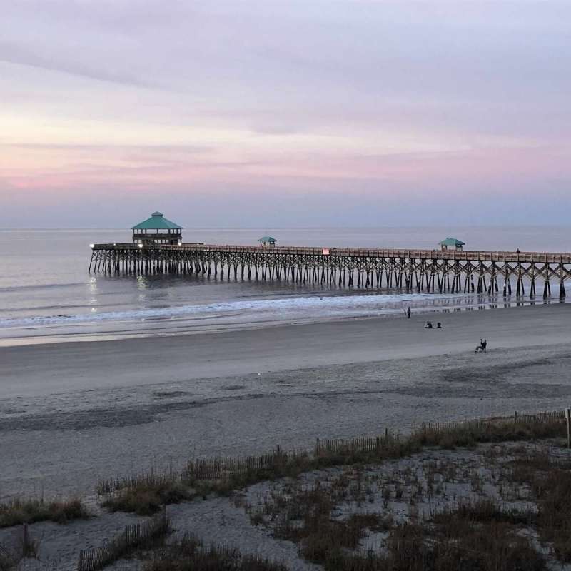 Folly Beach Pier at sunset