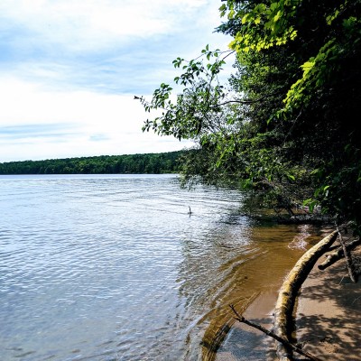 The shoreline of Lake Superior at Frog Bay Tribal National Park