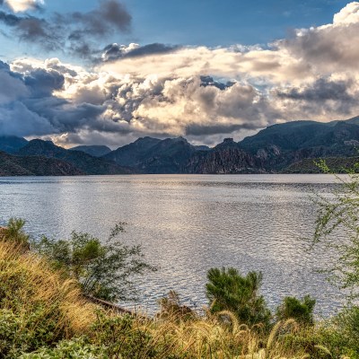 Sagauro Lake in the Tonto National Forest near Phoenix, Arizona