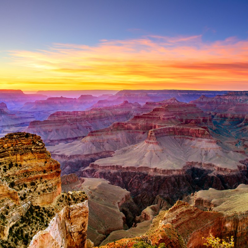 Grand Canyon South Rim, Sunset, Powell Point