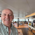 Steve in his cruise ship's dining area