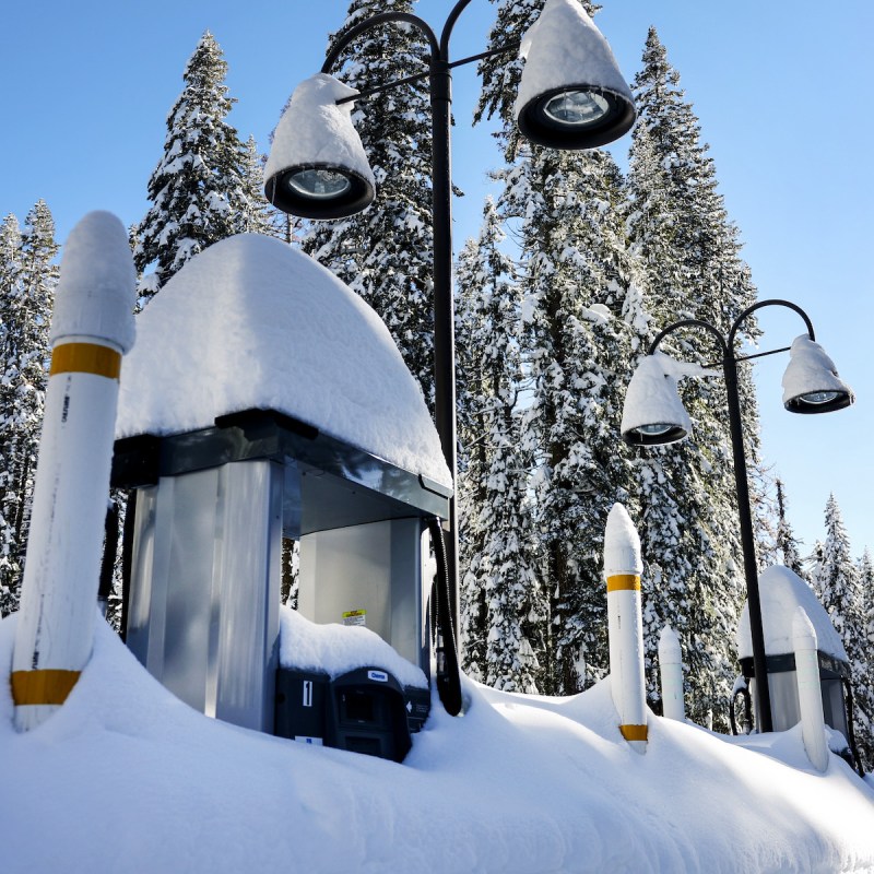 Yosemite National Park gas pumps