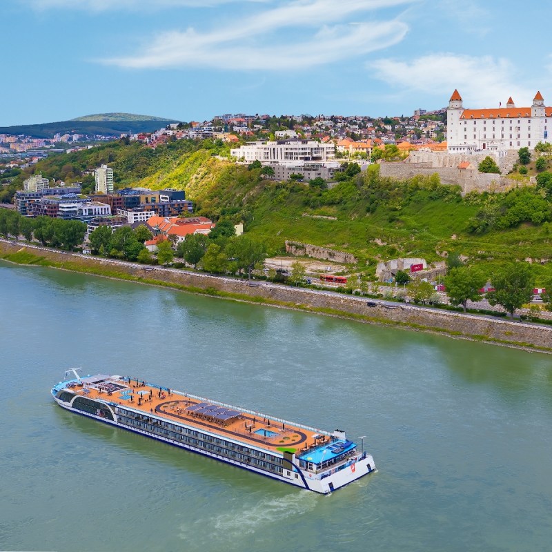 AmaWaterways' AmaMagna cruise ship in Bratislava