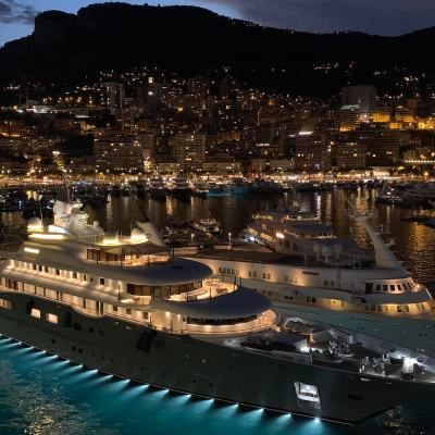 Monte Carlo at night in Monaco