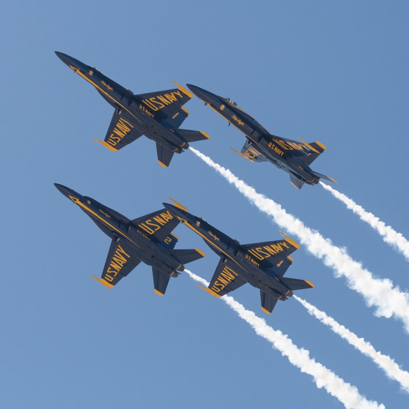 U.S. Navy Blue Angels in formation