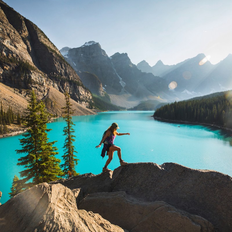 Lake Moraine in Alberta, Canada