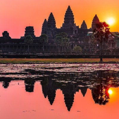 Early morning shot of Angkor Wat