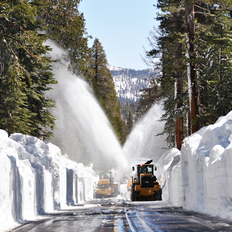 Plow trucks on Tioga Road