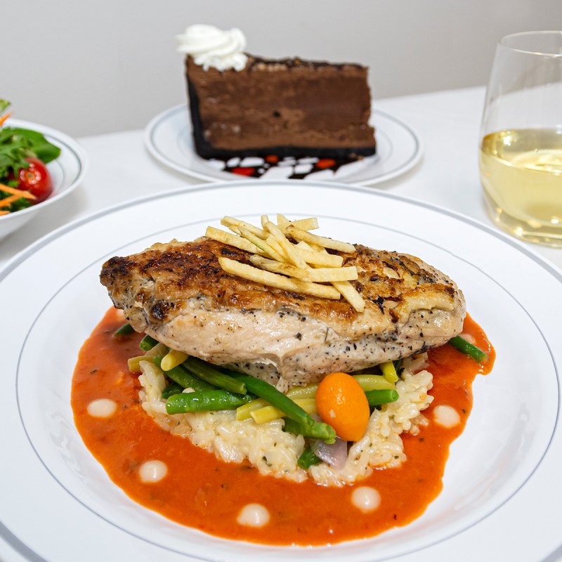 Dinner with Amtrak dining services