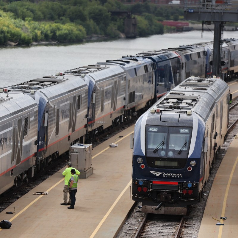 Amtrak trains in Chicago