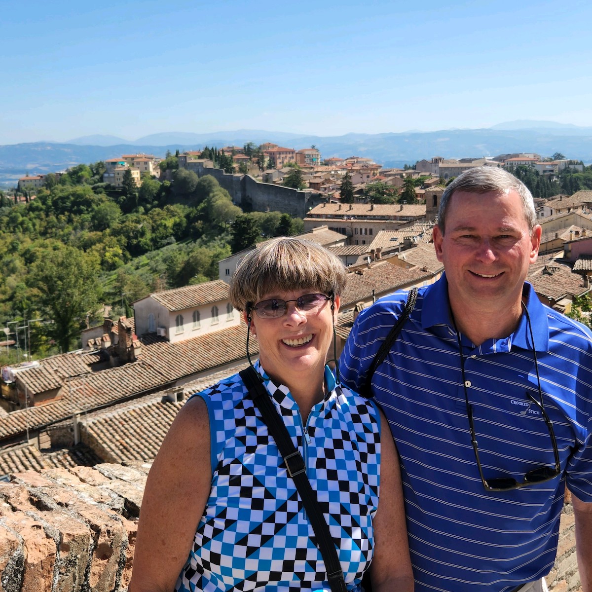 Bill and his wife, Julie, in Perugia, Italy