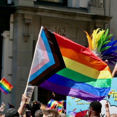 Trans and Gay Pride flag in New York City