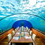Underwater dining at Ithaa Undersea Restaurant
