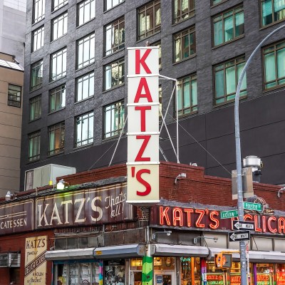 The iconic Katz's Delicatessen in the Lower East Side of Manhattan