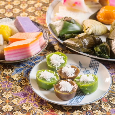 Plates of kuih in Penang