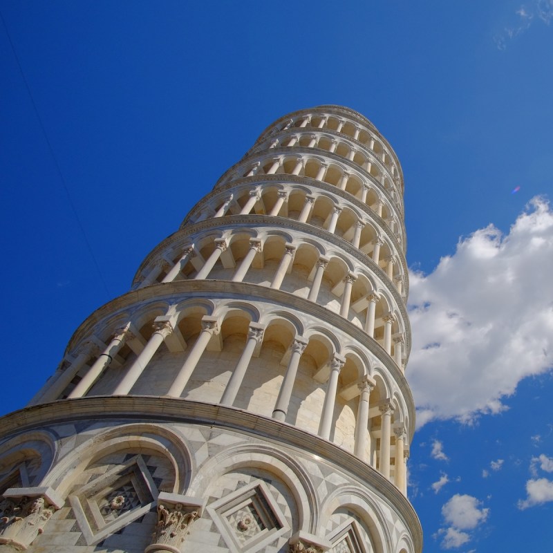 The world-famous Leaning Tower of Pisa