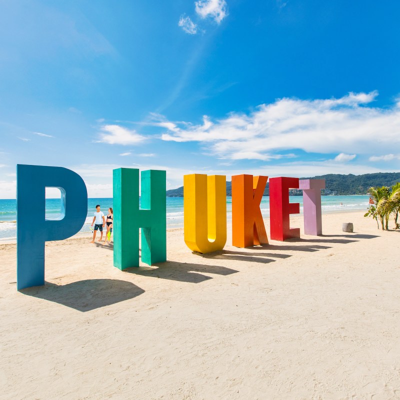 Phuket's pristine white sand beach