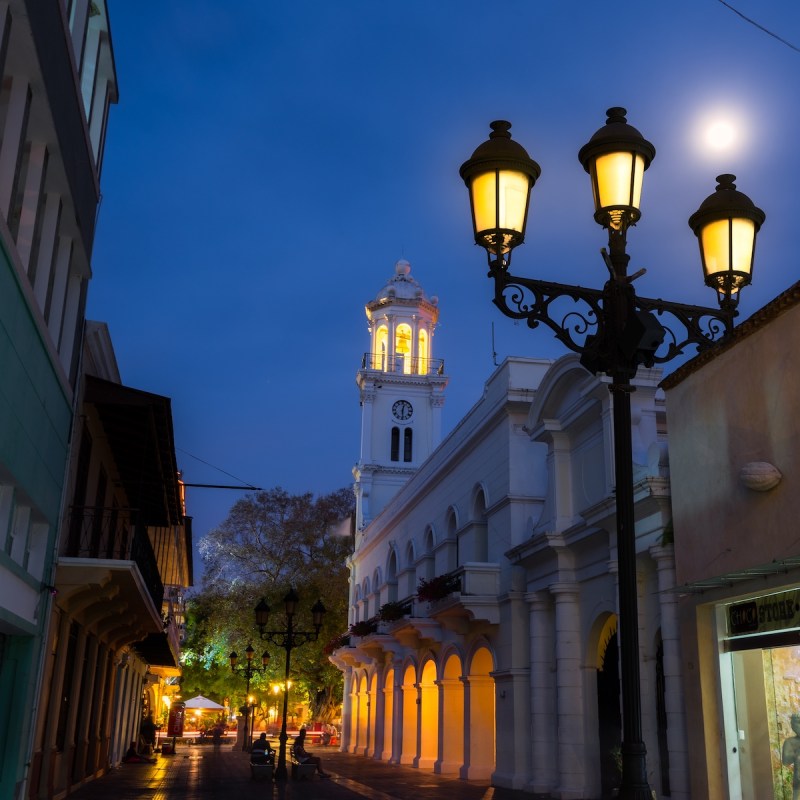 Streets of Santo Domingo in the Dominican Republic