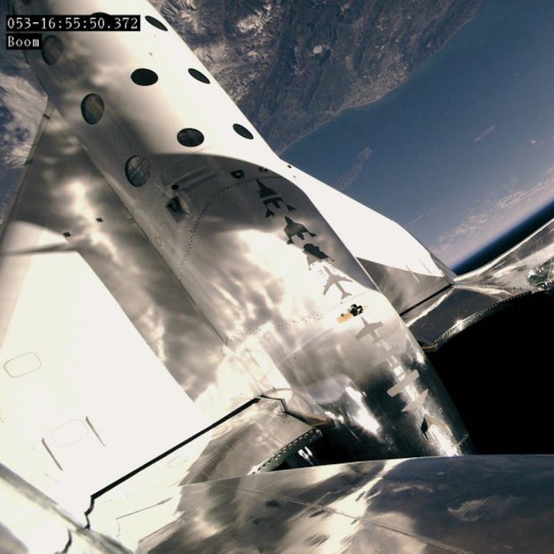 Virgin Galactic spaceflight in space