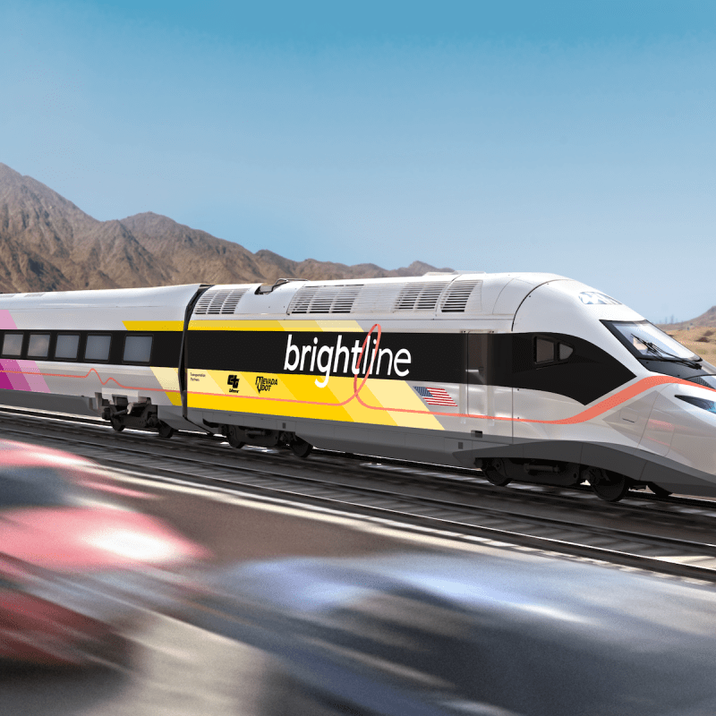 Brightline West train artistic rendition