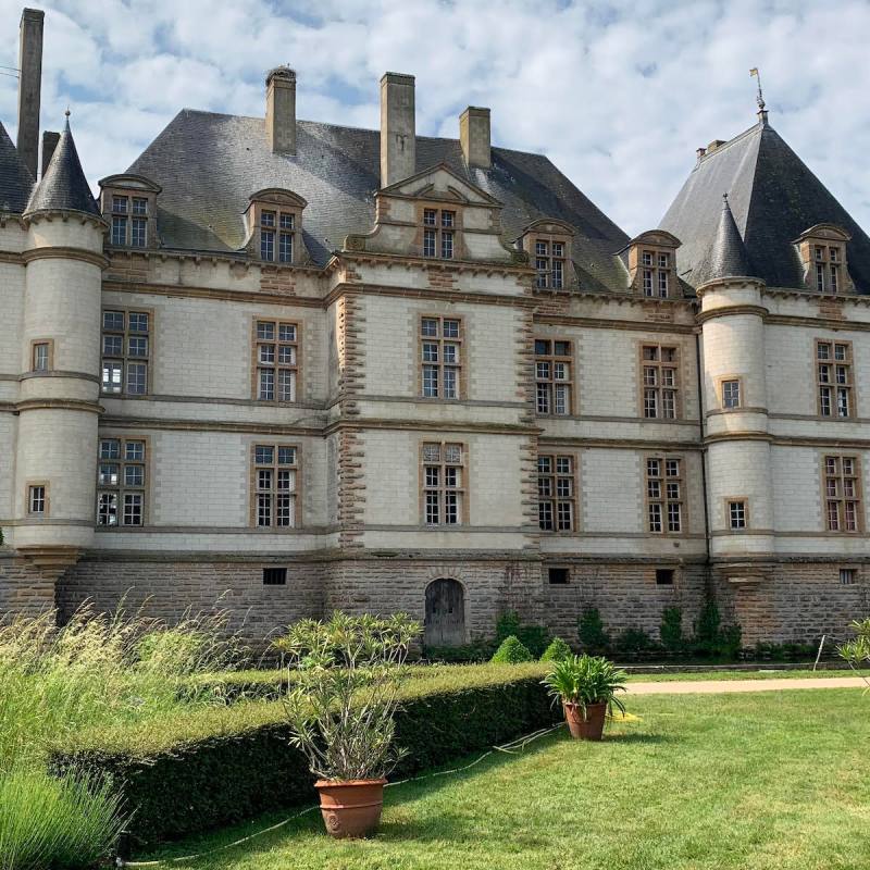View of Château de Cormatin from the property's gardens