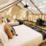 Glamping accommodation at Wind Creek State Park