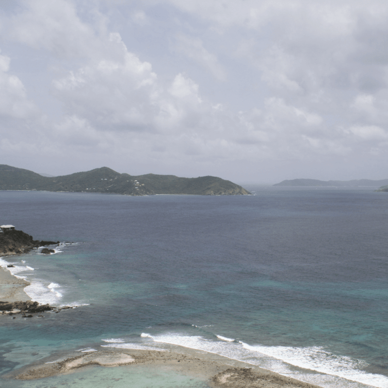 The ocean in Johns Folly on St. John