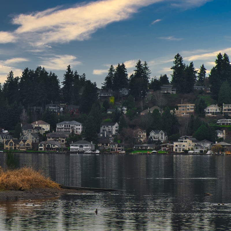 Lake Washington in Kirkland, Washington