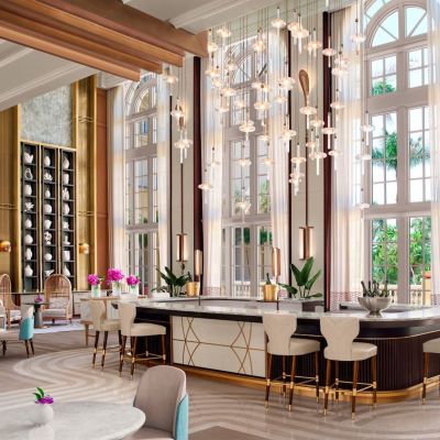 The remastered lobby at The Ritz-Carlton, Naples