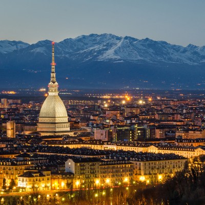 The Mole Antonelliana and cityscape of Turin, Italy