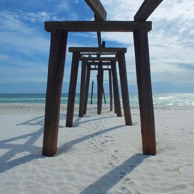 The beach at Camp Helen State Park