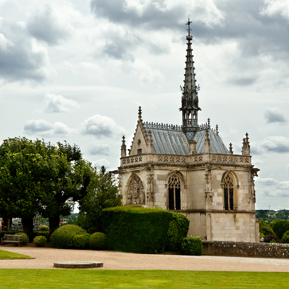 Chapel of Saint-Hubert, where Leonardo da Vinci is buried in Amboise, France