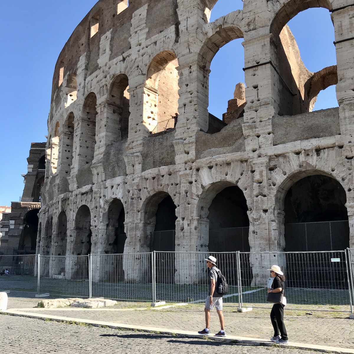The Colosseum in the early morning with a small group tour