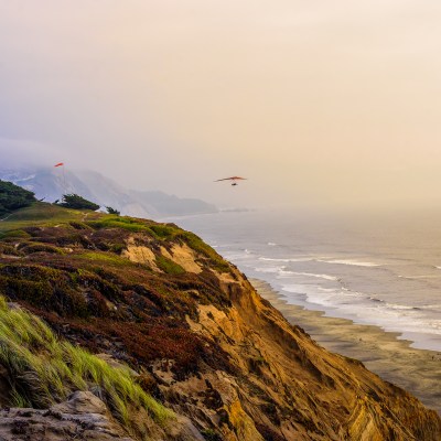 Fort Funston at sunset in San Francisco