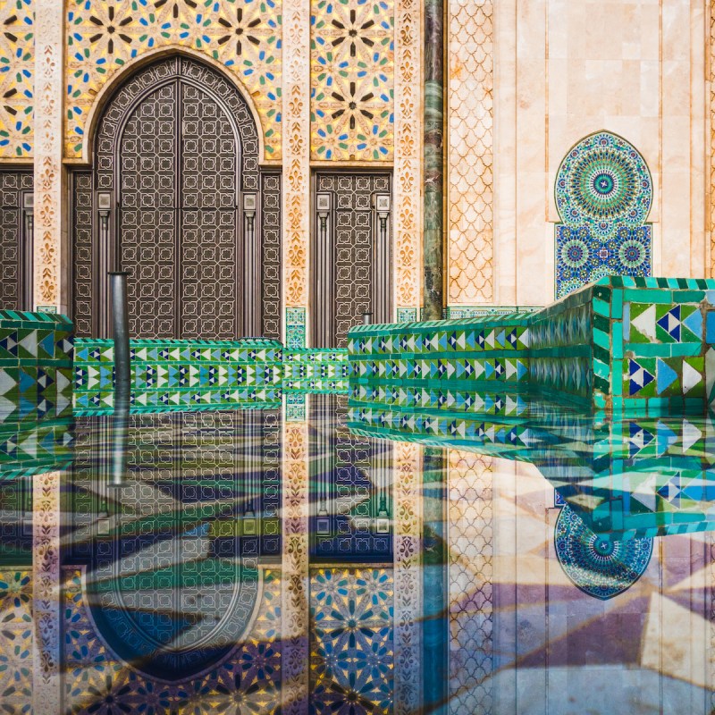 The gates at Hassan II Mosque in Casablanca