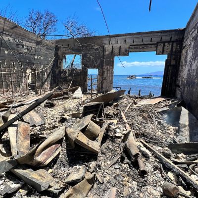 The aftermath of the Lahaina fires in West Maui, Hawaii