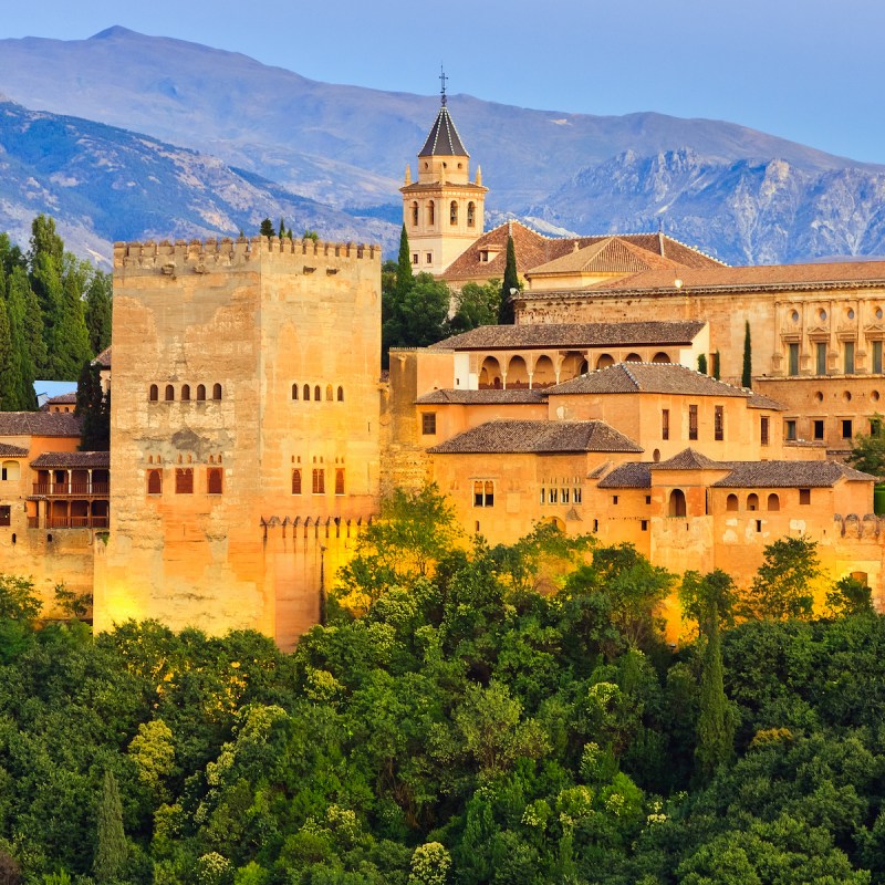 Alhambra palace and fortress in Granada, Spain