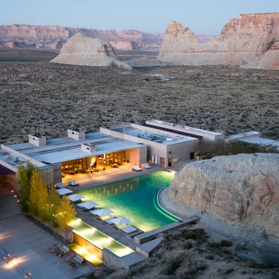 Aerial view of the Amangiri Resort