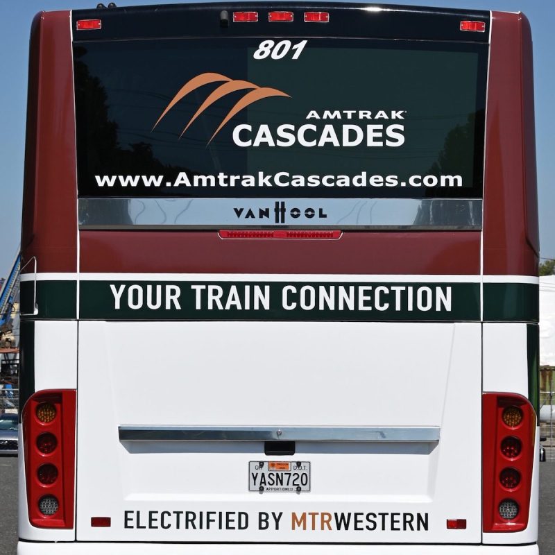 Amtrak Cascades EV bus