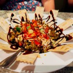 Delicious hummus dip with crackers at the Milwaukee Grill