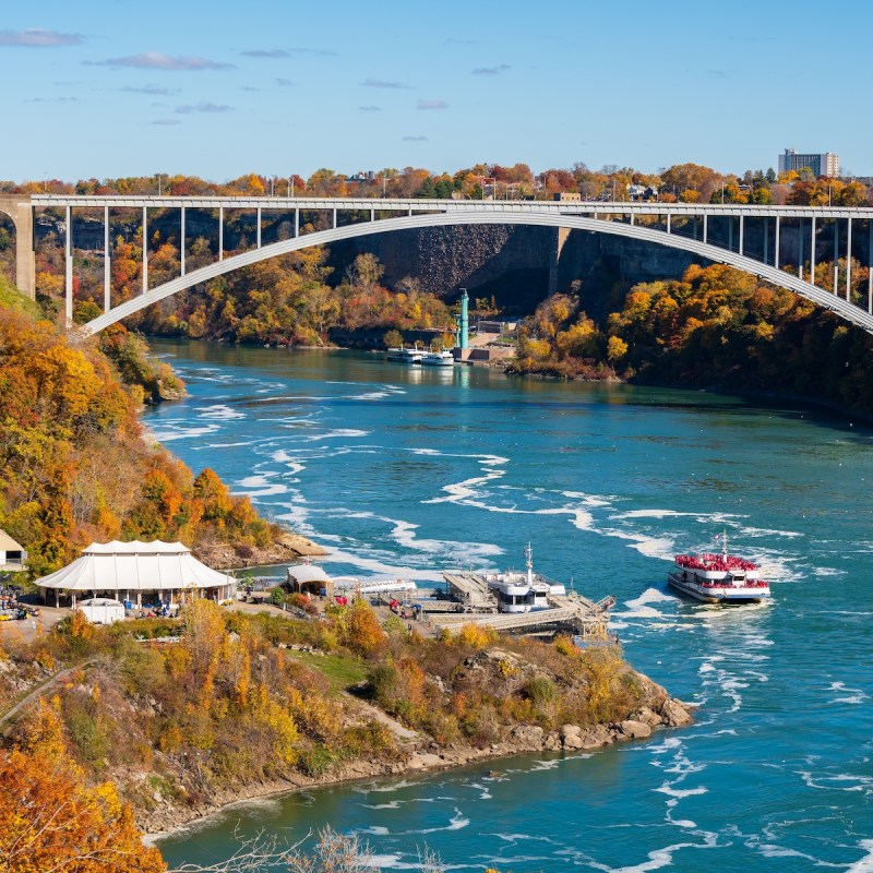 Niagara Falls City in Ontario, Canada, during the fall